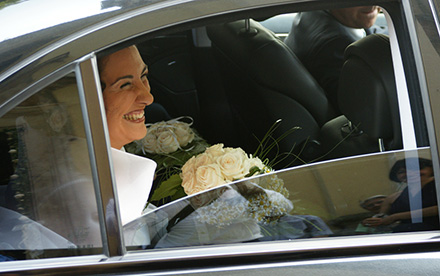 L'arrivo in chiesa